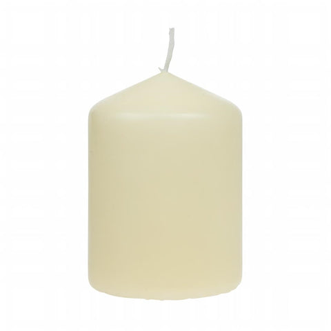 Ivory Pillar Short Candles 3" product image