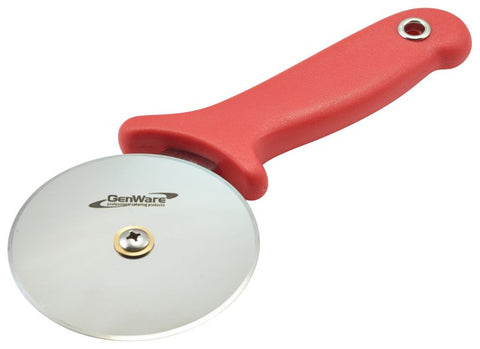 Genware 05-996R Pizza Cutter Red Handle