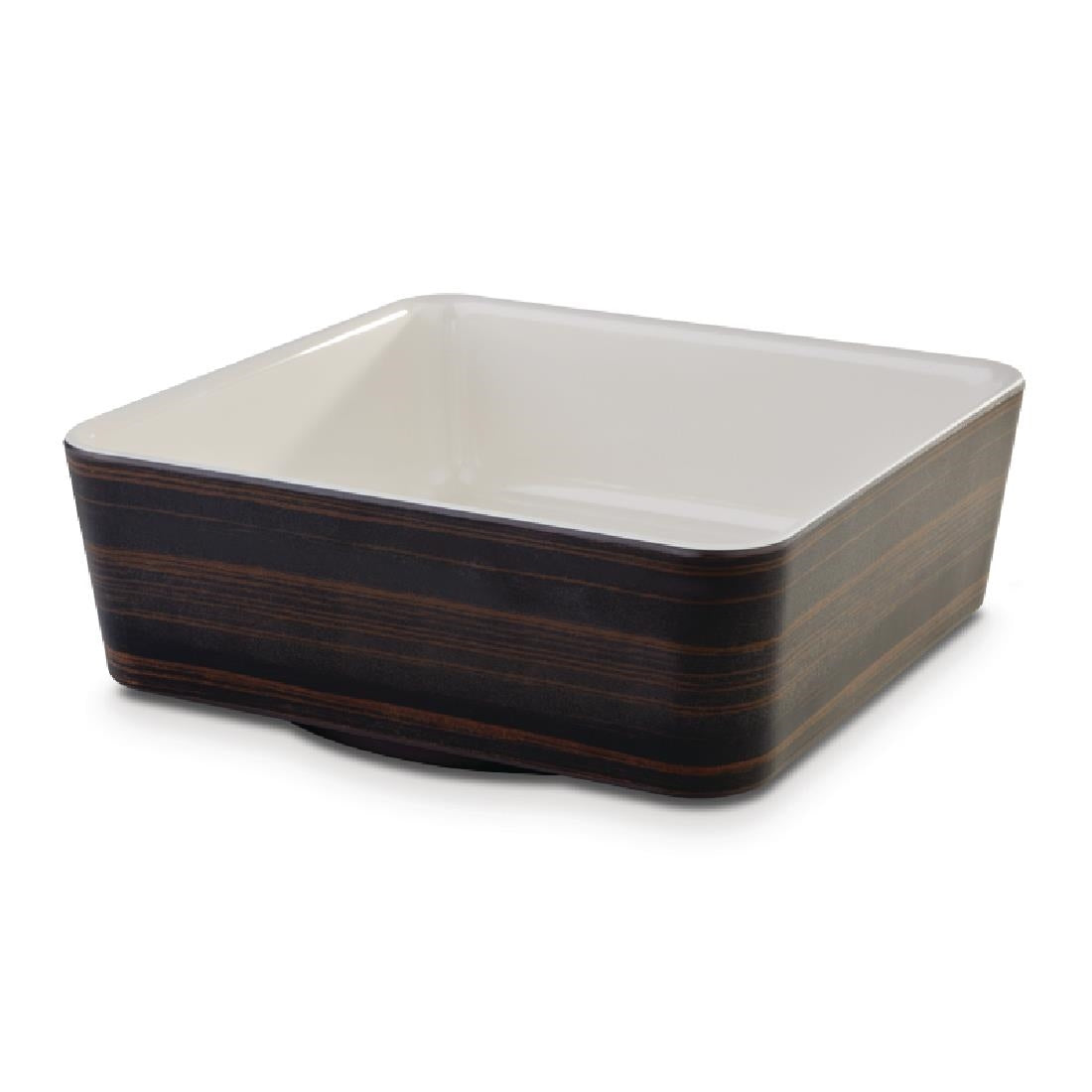 APS+ Melamine Square Bowl Oak and Cream 1.5 product image