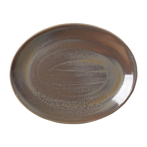 Steelite Revolution Granite Oval Coupe Plate 342mm (Pack of 12)