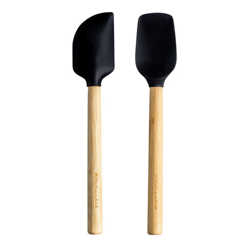 KitchenAid 2 Piece Mini Bamboo Spatula Set