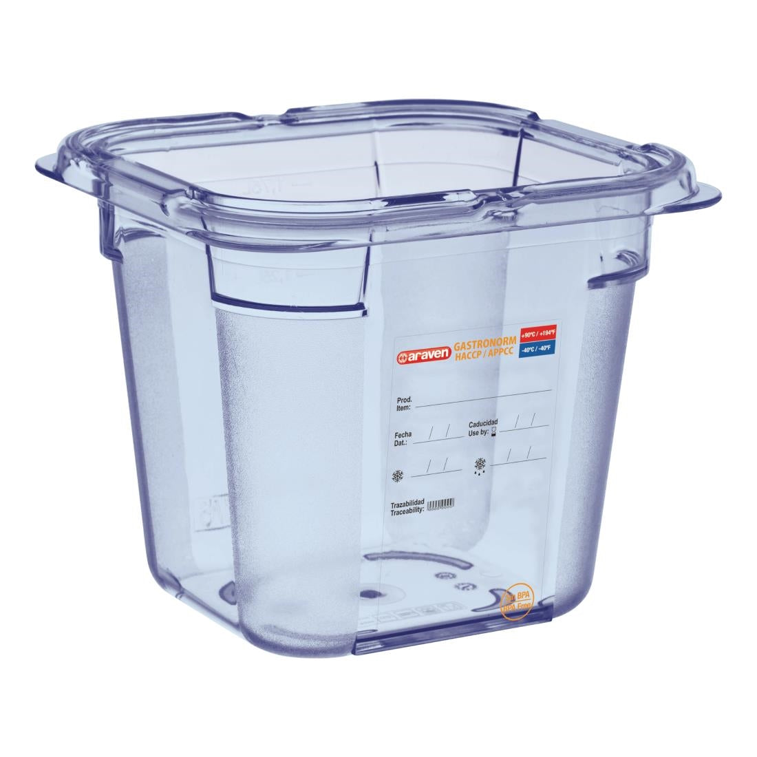 Araven ABS Food Storage Container Blue GN 1/6 product image