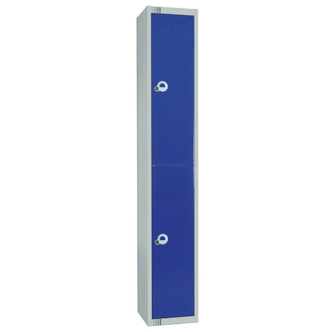 Elite Double Door Manual Combination Locker Locker Blue with Sloping Top