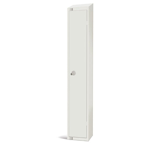 Elite Single Door Manual Combination Locker Locker White with Sloping Top