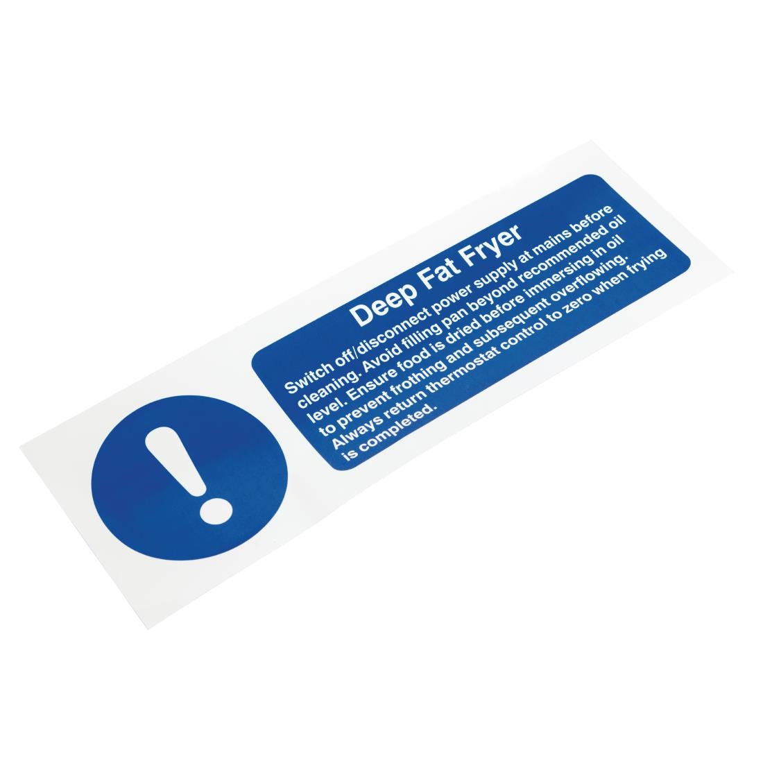 Vogue Deep Fat Fryer Safety Sign product image