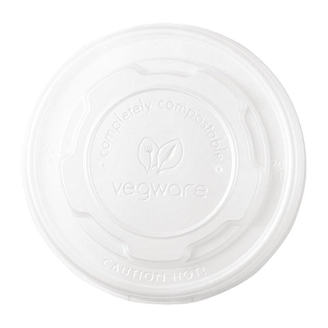 Vegware Compostable Hot Food Pot Flat Lids product image