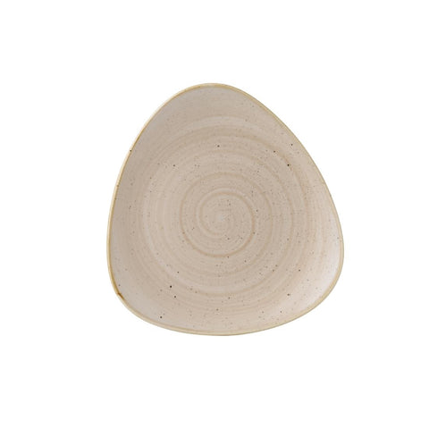 ChurchillÂ Stonecast Triangle Plate Nutmeg Cream 229mm (Pack of 12)
