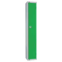 Elite Single Door Electronic Combination Locker Green Sloping Top