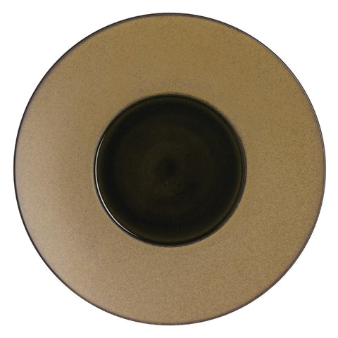 Rene Ozorio Wabi Sabi Glossy Well Rimmed Plate Wheat 285mm (Pack of 6)