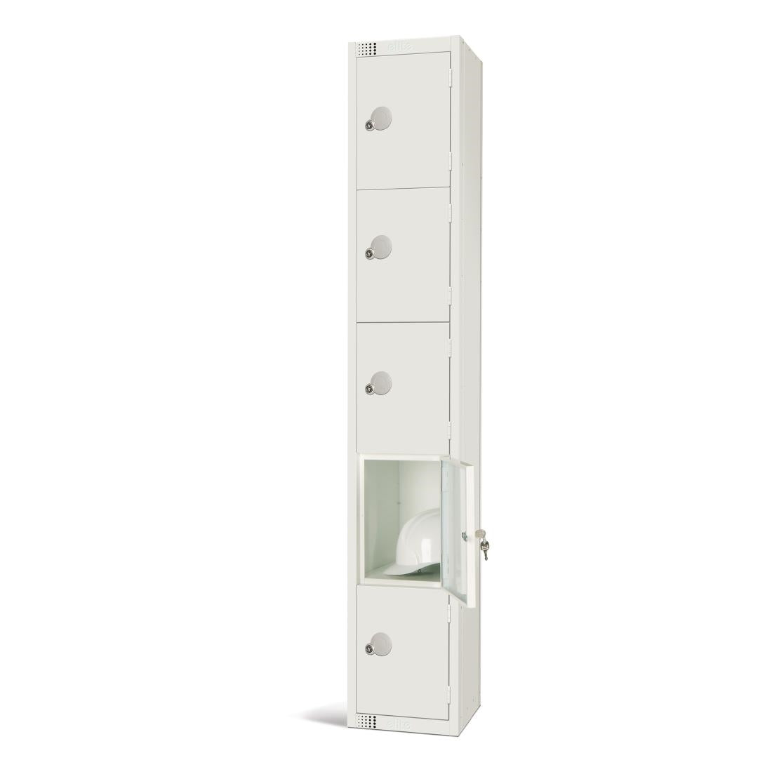Elite Five Door Padlock Locker White product image