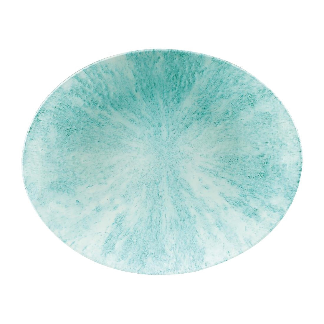 Churchill Stone Oval Coupe Plates Aquamarine product image
