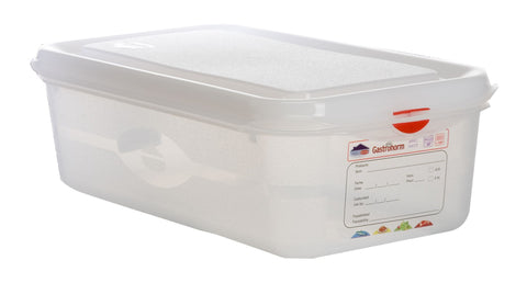 Genware 12440 GN Storage Container 1/3 100mm Deep 4L - Pack of 6