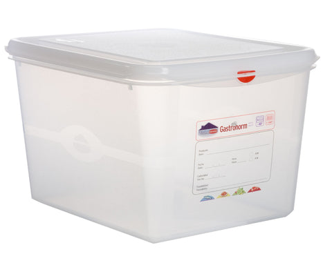 Genware 12490 GN Storage Container 1/2 200mm Deep 12.5L - Pack of 6