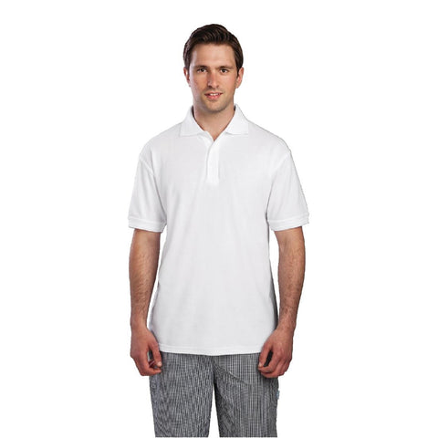 Unisex Polo Shirt White XL