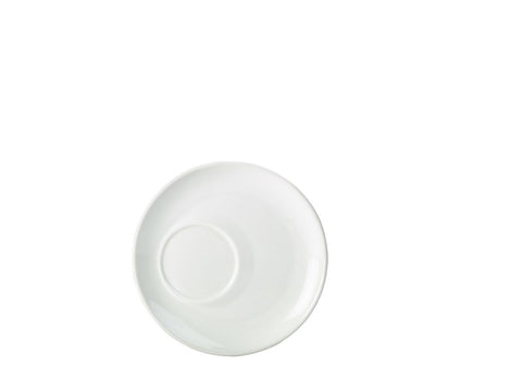 Genware 132118 Offset Saucer For Cup 322140 Bowl Shape Cup - Pack of 6
