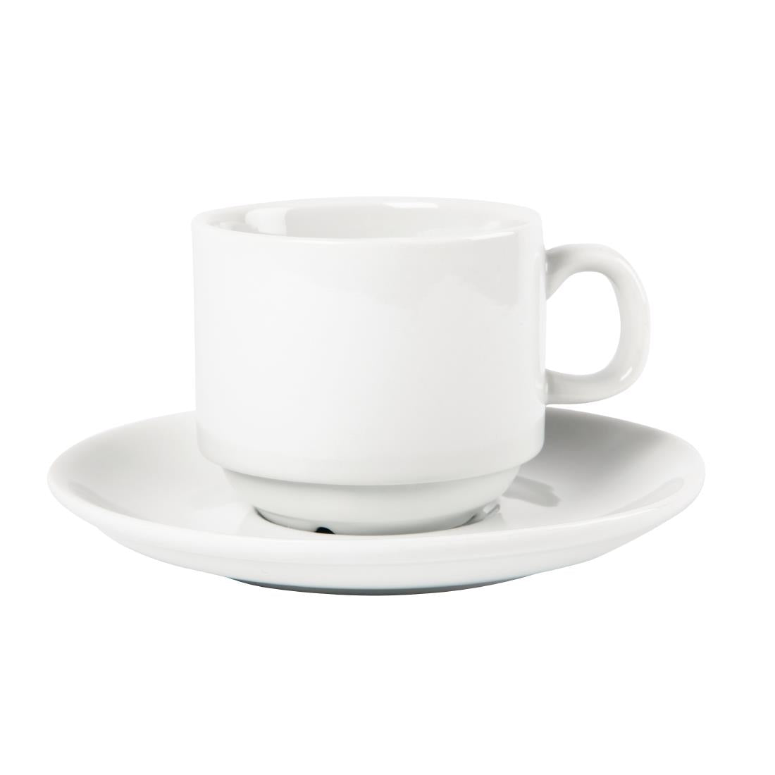 Olympia Whiteware Stacking Tea Cups 7oz 200ml product image