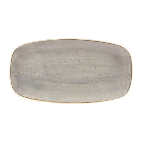 Churchill Stonecast Rectangular Plates Peppercorn Grey 153 x 298mm