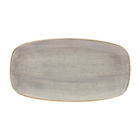 Churchill Stonecast Rectangular Plates Peppercorn Grey 127 x 269mm