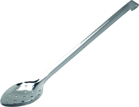 Genware 16340 S/St.Perforated Spoon 350mm With Hook Handle