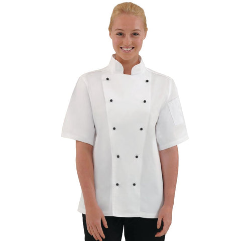Whites Chicago Unisex Chefs Jacket Short Sleeve White XL