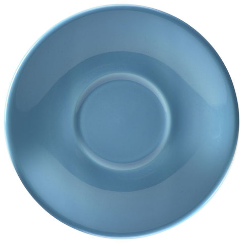 Genware 182112BL Royal Saucer 12cm Blue - Pack of 6