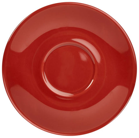 Genware 182112R Royal Saucer 12cm Red - Pack of 6