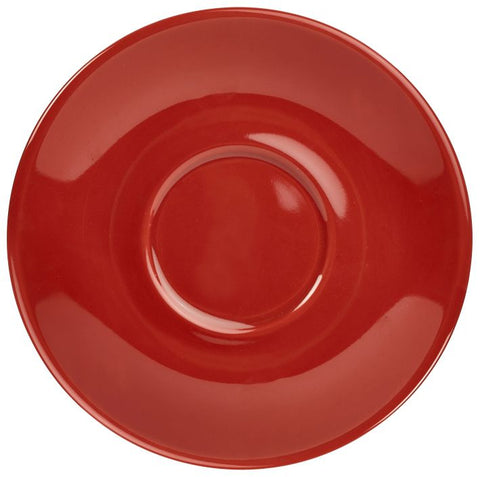 Genware 182113R Royal Saucer 13.5cm Red - Pack of 6