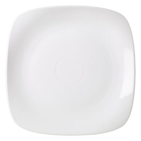 Genware 184521 Royal Rounded Square Plate 21cm - Pack of 6