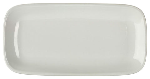 Genware 184630 Royal Rectangular Rounded Edge Plate 29.5 x 15cm - Pack of 6