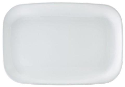 Genware 184636 Royal Rectangular Rounded Edge Plate 35.3 x 24.2cm - Pack of 3