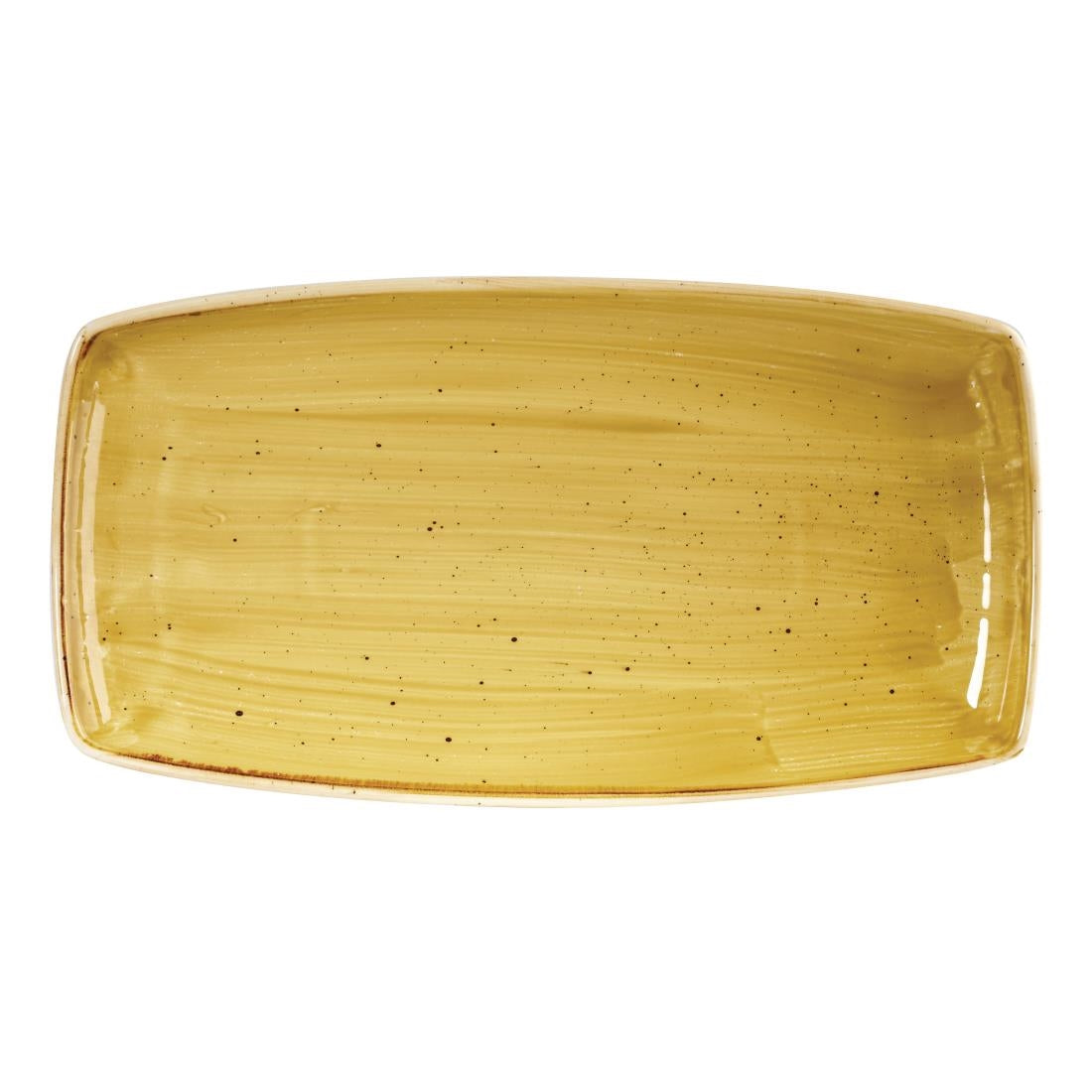 Churchill Stonecast Rectangular Plate Mustard product image