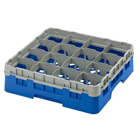 Cambro Camrack Blue 16 Compartments Max Glass Height 279mm