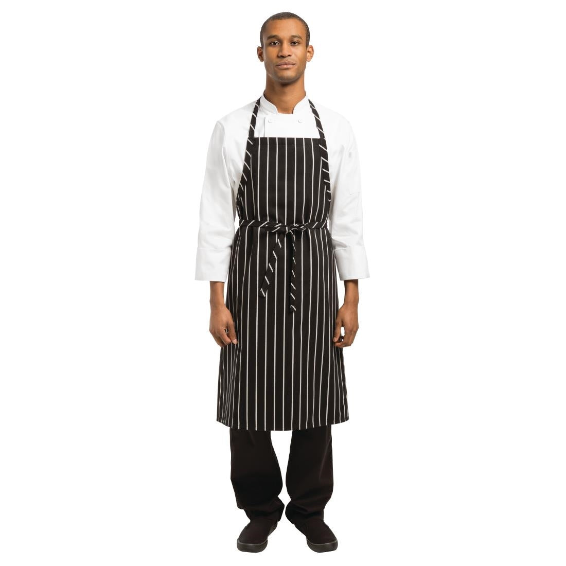 Chef Works Premium Woven Bib Apron Black product image