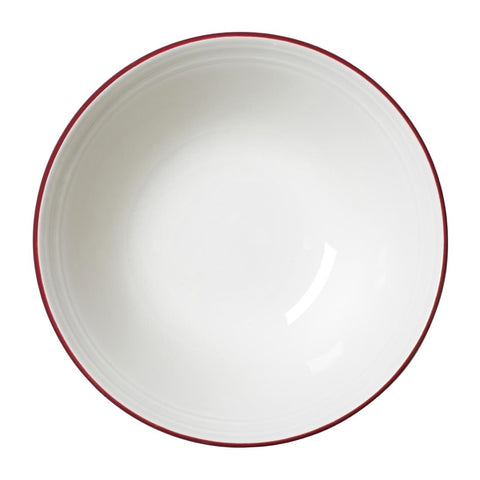 Steelite Bead Maroon Band Oatmeal Bowls 165mm product image