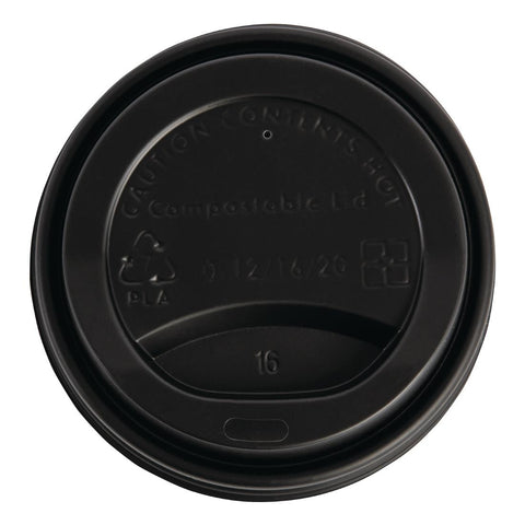 Fiesta Compostable Coffee Cup Lids 340ml / 12oz (Pack of 50)