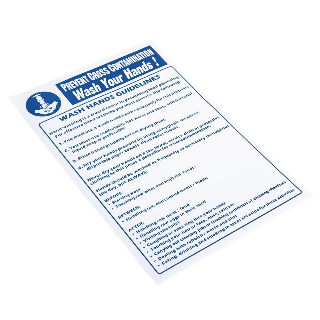 Vogue Prevent Cross Contamination Wash Hands product image