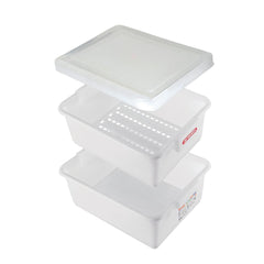 Araven 3-Piece Defrost Kit with Perforated Insert & Lid