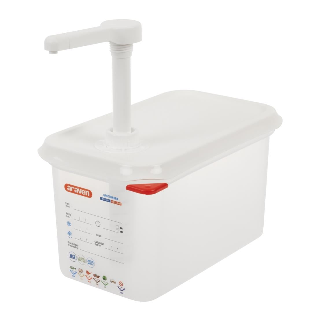 Araven Sauce Dispenser with Pump 1/4 GN product image