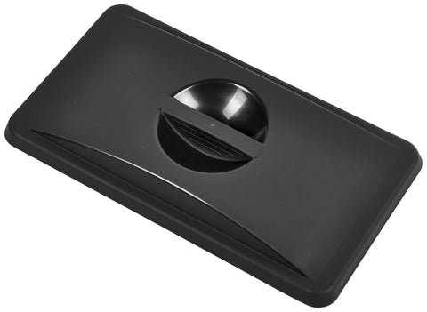 Genware 23433090 Black Closed Lid For Slim Recycling Bin