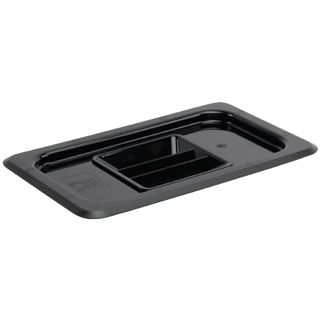 Vogue Polycarbonate 1/4 Gastronorm Lid Black product image