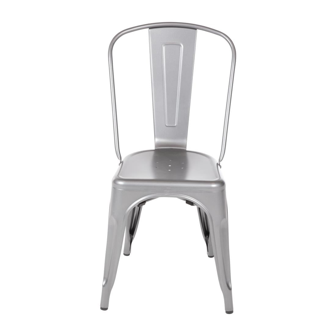 Bolero Bistro Steel Side Chairs Gun Metal product image