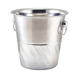 Genware 26203SW Stainless Steel Swirl Wine Bucket