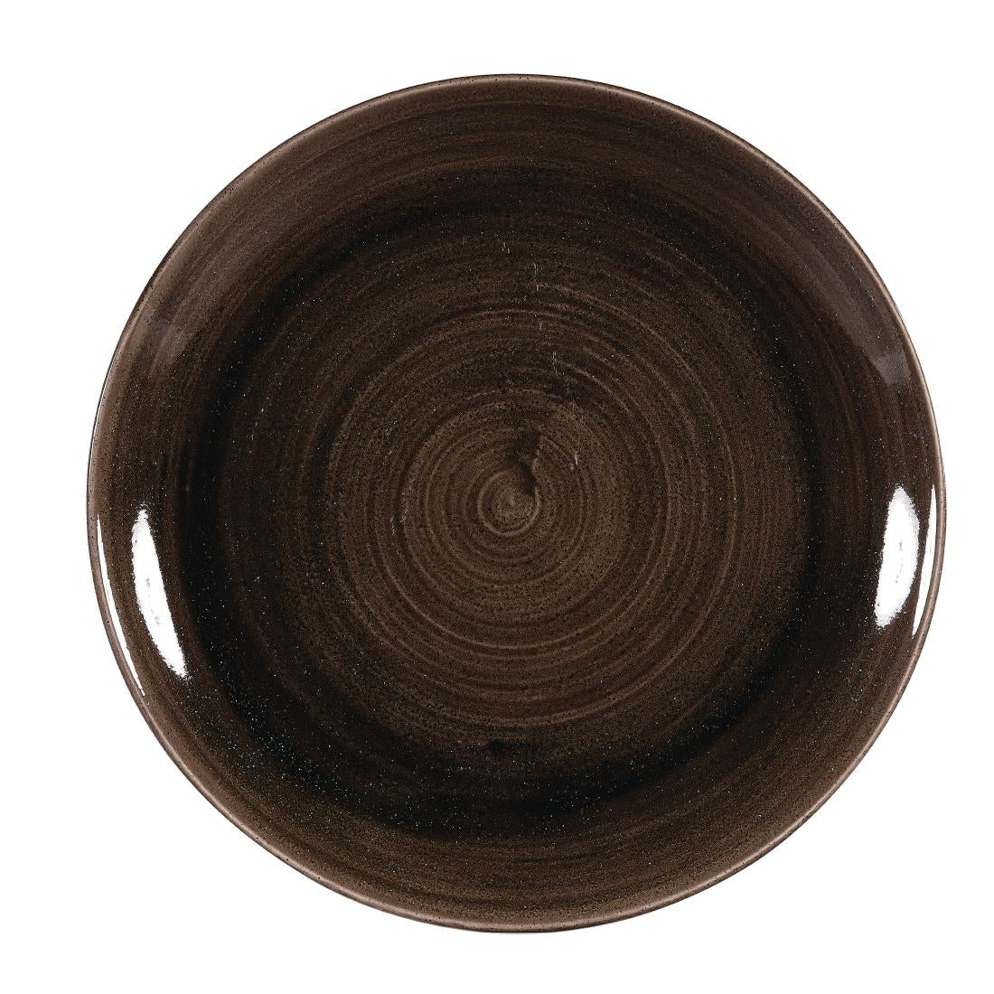 Churchill Stonecast Patina Coupe Plates Black product image