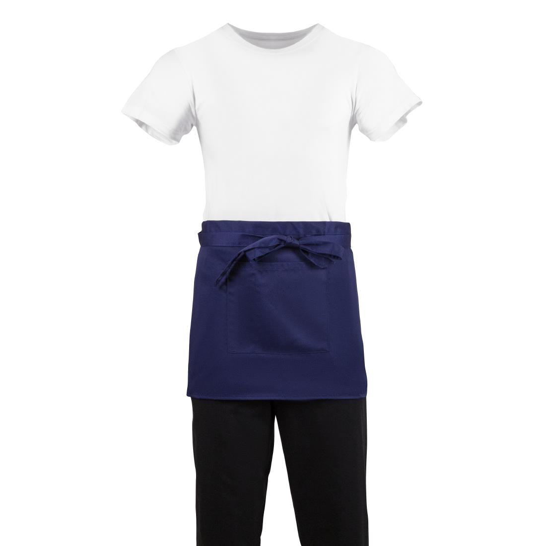 Whites Short Bistro Apron Navy Blue product image