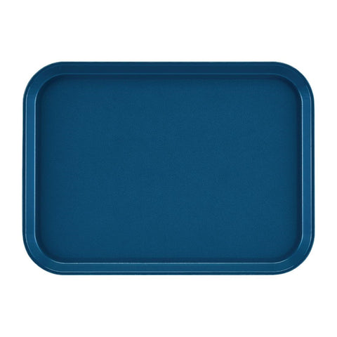 Cambro EpicTread Fibreglass Rectangular Non-Slip Tray Blue 350mm