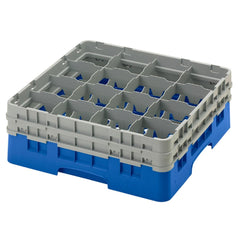 Cambro Camrack 16-Compartment Glass Rack Red 156mm Max Height