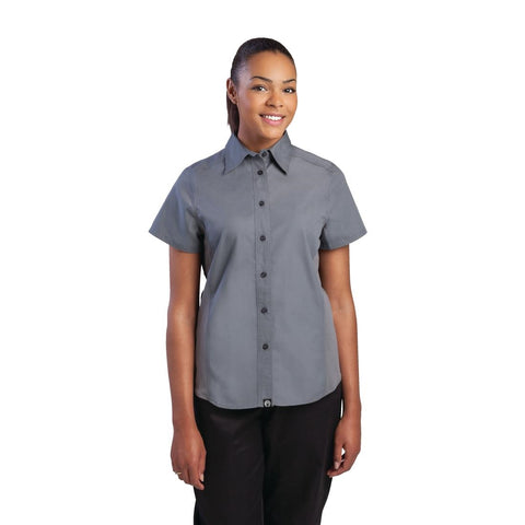 Chef Works Womens Grey Cool Vent Chef Shirt L