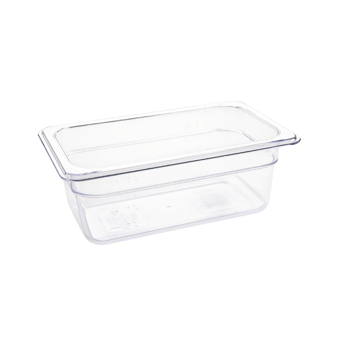 Vogue Polycarbonate 1/4 Gastronorm Container product image