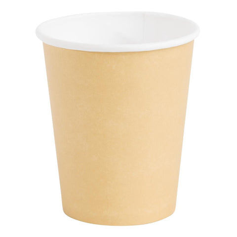 Fiesta Recyclable Coffee Cups Single Wall Kraft 225ml / 8oz (Pack of 1000) product image