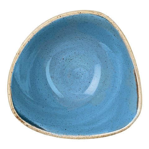 Churchill Stonecast Triangle Bowl Cornflower Blue 152mm (Pack of 12)